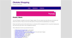Desktop Screenshot of okotoksshopping.com